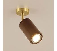 Lampe à angle réglable nordique tricolore à intensité variable, projecteur en bois, lumières LED cylindriques anti-éblouissantes, plafonnier Orridor, salon, bureau, chambre à coucher, magasin,