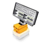 Lampe à batterie pour batterie Dewalt 18 V/20 V, 90 W 5400 lm sans fil, projecteur portable pour chantier, phare de batterie avec charge de type C pour le camping (pour Dewalt 18 V/20 V)