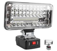 Lampe à batterie pour Makita 18 V, 45 W, projecteur de chantier, lampe avec charge USB 7500 lm, projecteur LED portable 7 pouces pour réparation automobile, éclairage domestique, camping, pêche (pas