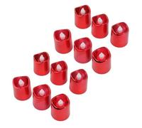 Lampe à bougie LED - GOTOTOP - Lot de 12 Bougies Rouges - Design plaqué or - Alimentées par Piles - Intérieur