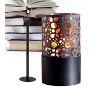 Lampe À Brûleur À Éthanol,Poêle En Fer Métallique À Double Couche Avec Design Creux - Lampe Chauffante À Alcool,Pour Fêtes D'Anniversaire, Vacances, Bureaux, Maison, Chambre, Bureau, Table, Nuit, Jard