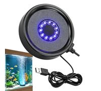 Lampe à bulles d'air pour aquarium - 13 cm de diamètre - Forme ronde - 7 couleurs - USB - Éclairage LED - Pour chambre d'enfant, hôtel, restaurant, magasin d'animaux, salle de méditation, salle à
