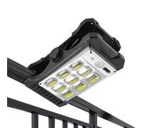 Lampe à clip solaire - Lampe de sécurité à LED pour extérieur, détection du détecteur de mouvement, double charge, alimentation solaire de type C, système d'éclairage sans fil imperméable
