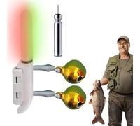 Lampe à clipser pour canne à pêche - Lampe de nuit étanche rechargeable pour alerte de lueur - Outil de lancer de surf en mer | Indicateur de détecteur de poissons réutilisable avec signal lumineux