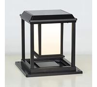 Lampe à colonne à intensité variable à sept couleurs Lampe de stigmatisation solaire à LED IP65 Lampe de pilier extérieure Lampe de poteau de paysage Lampe de pelouse 4000 mAh Lumière de chemin de