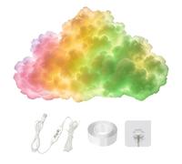Lampe à DEL - Plafonnier à DEL pour chambre à coucher, chambre à coucher, nuages avec synchronisation de la musique, lumières Thundercloud, décoration Thundercloud pour salon, fête et