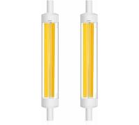 Lampe à Double extrémité Lampe à Prise Horizontale Remplacement de la lumière d'inondation Lampe aux halogénures d'or 15W Blanc Chaud 2pcs