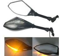 Lampe à double LED pour motocyclette Rétroviseurs latéraux Indicateur de signal Rétroviseur motif serpent _ Lampe de poche double avec pointes