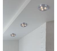 Lot de 3 spots LED encastrables pour meubles Plafonniers en saillie Alu brossé Paulmann 935.46