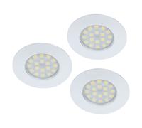 Lampe à encastrer spots de plafond spot de plafond spot encastrable salon, rond blanc, 1x LED 3,6W 230Lm 3300K, DxH 7x1,2, lot de 3