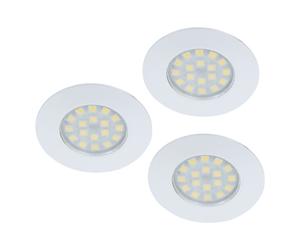 Lampe à encastrer spots de plafond spot de plafond spot encastrable salon, rond blanc, 1x LED 3,6W 230Lm 3300K, DxH 7x1,2, lot de 3