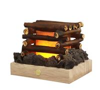 Lampe à feu, bûches de cheminée LED | Lampe à flamme de lumière nocturne réglable de 3 modes rechargeable par USB | Feu de camp qui imite la lampe à bois LED pour le festival de Noël de Hallow