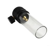 Lampe à gaz compacte pour éclairage de tente pendant les voyages en camping avec corps en alliage d'aluminium et couvercle en verre résistant à la chaleur (noir)