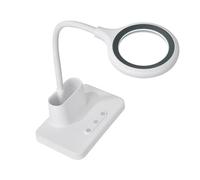 Lampe à grossissement 5 fois avec éclairage trois couleurs et LED à intensité variable adaptée pour le travail détaillé et la lecture en verre grossissant