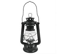 lampe à huile, Lampe à kérosène for l'intérieur Lanterne tempête en métal vintage lumières 24 cm Lampe à huile en fer Lanterne ouragan suspendue for une utilisation intérieure et extérieure(Black)