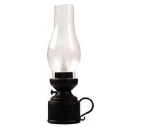 lampe à huile, Lampe à kérosène Led rétro lanterne de tempête Vintage classique lanterne à kérosène d'ouragan à piles portable for la maison Bar jardin Camping(Black)