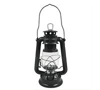 lampe à huile, Lampe rétro à kérosène de 24 cm, lanterne de tempête en métal vintage suspendue, lanterne brûlante d'ouragan avec mèche for le camping, la randonnée, la randonnée, l'urgence(Black)