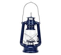Lampe à huile rétro métal lanterne tempête bleu 25 x 11,5 cm