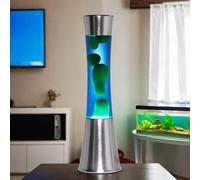 Lampe À Lava SANDRO 39Cm Bleu Vert Inclus. Ampoule Interrupteur D'ambiance