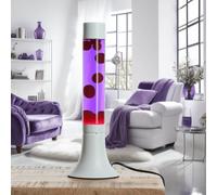 Lampe À Lava YVONNE Rouge Violet Blanc 38Cm Lava Magma Rétro De Table