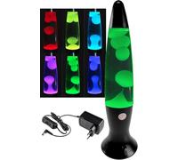 Lampe à lave 40 cm 230 V, câble de 1,5 m avec interrupteur CTL-FUNKY, lampe décorative LED RGB noire