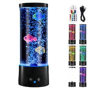 Lampe à lave, à bulles, avec poisson, télécommande, 16 couleurs, 4 modes, ambiance aquarium, câble USB, lampe maison, chambre, bureau, cadeau