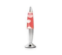 Lampe a Lave avec Cire en forme Fusée - Veilleuse Lave - Lampe Magma à Mouvement Liquide - 2 Ampoules incluses - Interrupteur - 20 Watts - 34 cm - Verre et Aluminium - Rouge