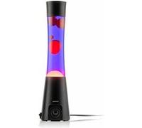 Lampe à Lave avec Haut-parleur Bluetooth 5.0 - Enceinte Design Rétro Éclairant et Musical - Éclairage Tamise 30W + Ampoule de Rechange - Straße Tech® Noir Transparent Rouge Violet G