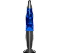 Straße Tech Lampe à lave bleue Magma Vintage - Design fusée rétro années 70 - Avec ampoule de rechange - Hauteur 34 cm - 25 W - câble 170 cm - Idéale pour chambre d’adolescent
