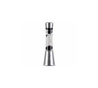Lunartec Lampe à lave en verre et aluminium – Bulles noires, liquide transparent