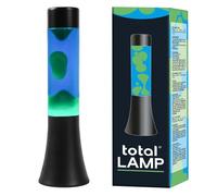 itotal Lampe à lave en verre GREENBUBBLE LED Résistance chauffe-cire Base noir Cire vert 30 cm