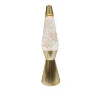 Lampe à lave - FISURA - Golden - Base dorée - Liquide transparent - 40 cm de hauteur