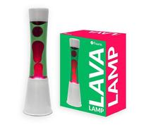 Fisura - Lampe à lave verte et rose. Base blanche, liquide vert et lave rose. Effet relaxant. Avec ampoule de rechange. 11 centimètres x 11 centimètres x 39,5 centimètres.