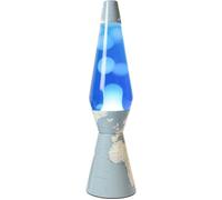 Lampe à lave - FISURA - Monde - Liquide bleu - Paillettes blanches - 40 cm