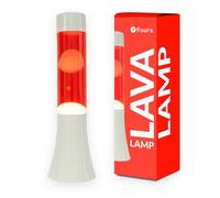 Lampe à lave - FISURA - Vintage - Blanc et rouge - 9x9x31 cm - Électrique