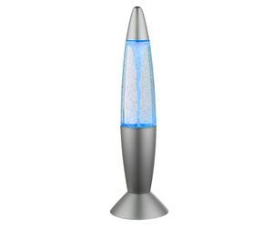 Lampe à lave lampe de table à paillettes changement de couleur lumière décorative paillettes chambre d'enfant, gris argenté, 6x LED 0,06W, PxH 10x35,5 cm