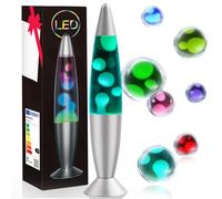 Lampe a Lave Led 34 cm Lampe qui Change de Couleur Liquide Blanche et en cire Blanche pour Adultes Enfants Lampes Lampes à Lave Multicolore