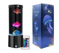 Lampe à lave LED fantaisie avec méduses - AOP Lampe Clownfish -avec télécommande et 7 couleurs - Lampe d'ambiance style aquarium