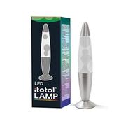 Lampe à lave LED I-Total XL2673 avec résistance chauffe cire, sans ampoule (CHANGE COULEURS RGB, BASE ARGENT)