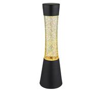 Lampe à lave LED scintillante Lampe de table scintillante Lampe de décoration scintillante, alu noir, 4W 26Lm blanc chaud, DxH 11,2x39,3 cm