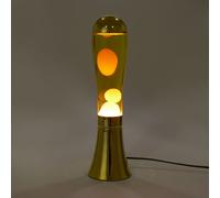 lampe à lave Magma45 x 12 cm aluminium/verre or/orange
