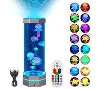 Lampe à lave - Méduse - Télécommande - Rechargeable USB - LED - Design Contemporain