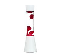 Lampe à lave rétro Rouge Blanc, puissante, décorative, 39,5 cm, ampoule incluse, G9 30 W avec interrupteur à fil, salle de fête, chambre de jeunes, lampe à lave