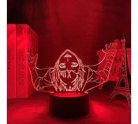 Lampe à LED 3D Anime Light Tokyo Ghoul Juuzou Suzuya Figure Illusion Night Light pour la décoration de la chambre, éclairage de table/de bureau pour enfants et adultes 16 couleurs