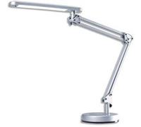 Lampe à led 4 Stars gris metal ABS alu et métal - Bras 2 x 28 cm, Tête 28,4 x 4,5 cm Socle D15,3 cm G