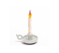 Bugia Lampe À Poser Sans Fil Led Bougeoir H31cm Blanc