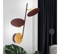 Applique murale à LED pour intérieur orientable, or, 9 watts 800 lumen 3000 Kelvin, HxL 23x46 cm