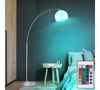 Lampe à arc dimmable avec télécommande Lampadaire LED lampadaire, spot mobile, changeur de couleurs RVB 8,5W 806lm blanc chaud, H 180 cm