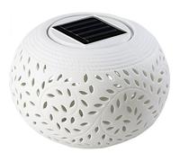 Lunartec Lampes de table solaires : lampe décorative solaire en porcelaine avec changement de couleur + LED blanche (photophore, lanterne extérieure, lampe de table)