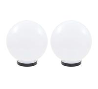 Lampe à LED - vidaXL - Sphérique - 2 pcs - 25 cm - Blanc - Extérieur